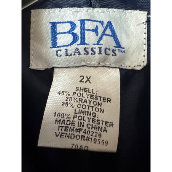 BFA Classics Tapestry Paisley Vintage NWT Button Lined Jacket Women Size 2X - Picture 5 of 6